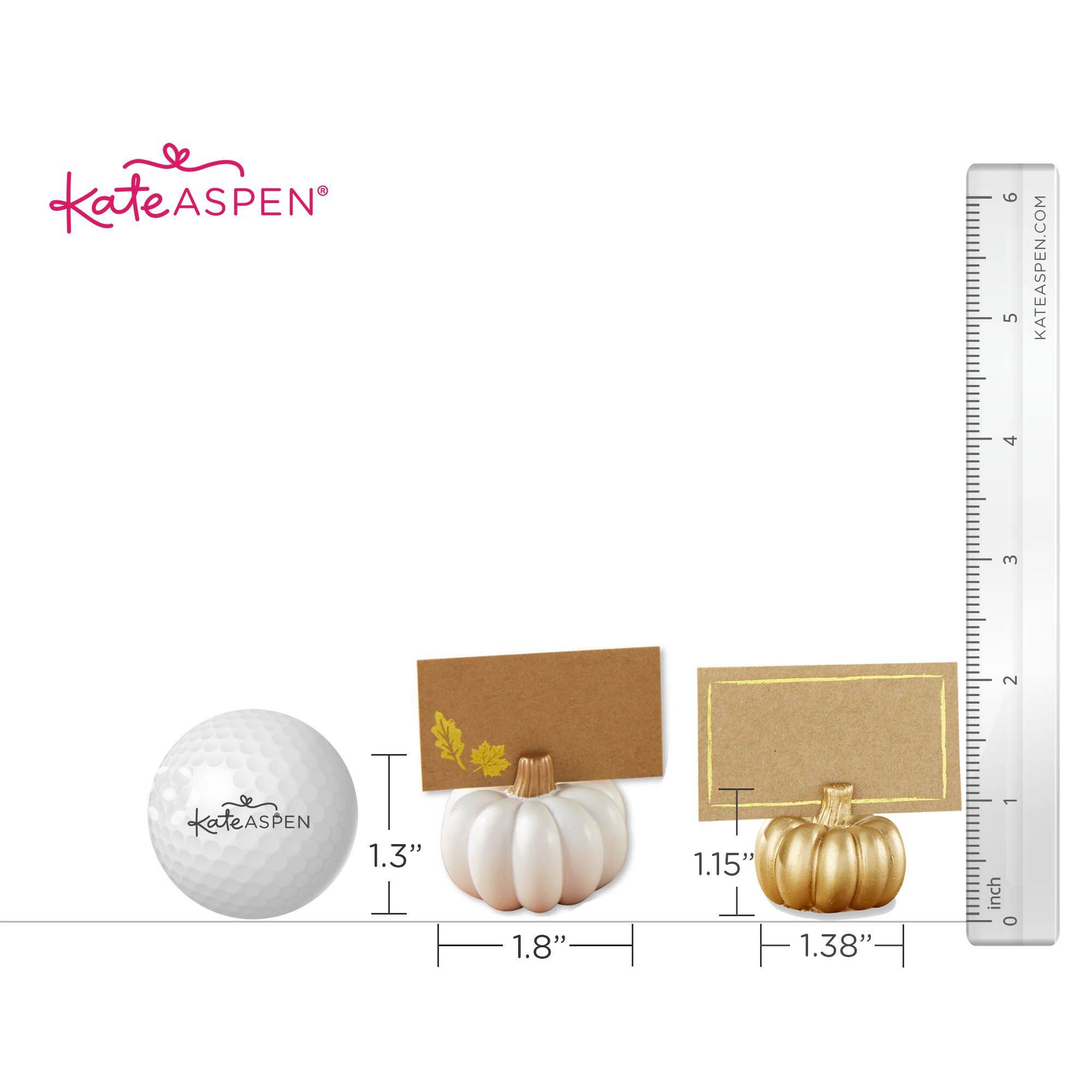Kate Aspen White Pumpkin Place Card Holder Set, 6ct.